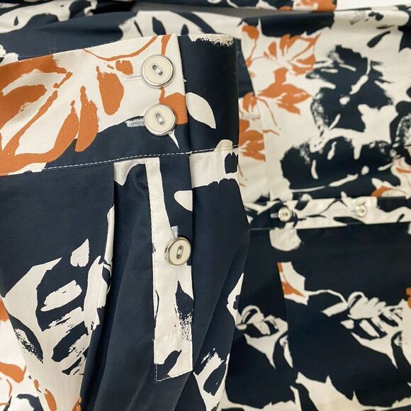 Soft Surroundings Moonglow Midi Dress Sz 12 -3/4 Sleeve Button Up Tiered Floral - Picture 5 of 14